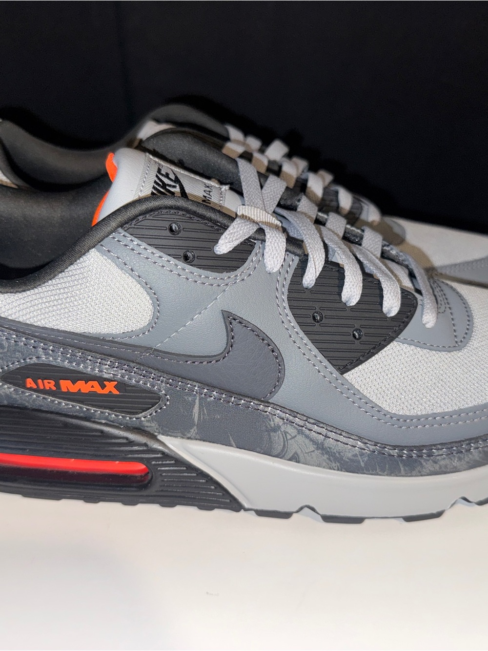 Nike Air Max Men's Gray and Orange Low-Top Sneakers